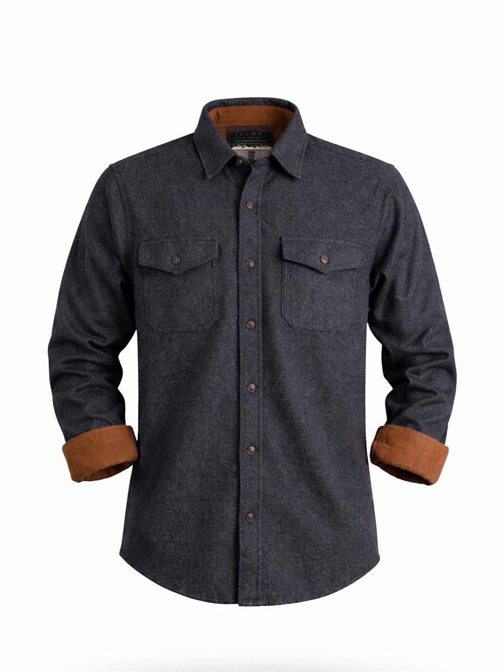 Jach’s Gray Twill Men’s Shirt Jacket Shacket Large Classic Casual Button Up